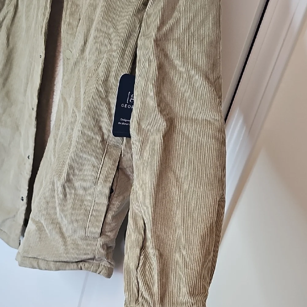 George‎ Men's Tan Corduroy Shirt Jacket
